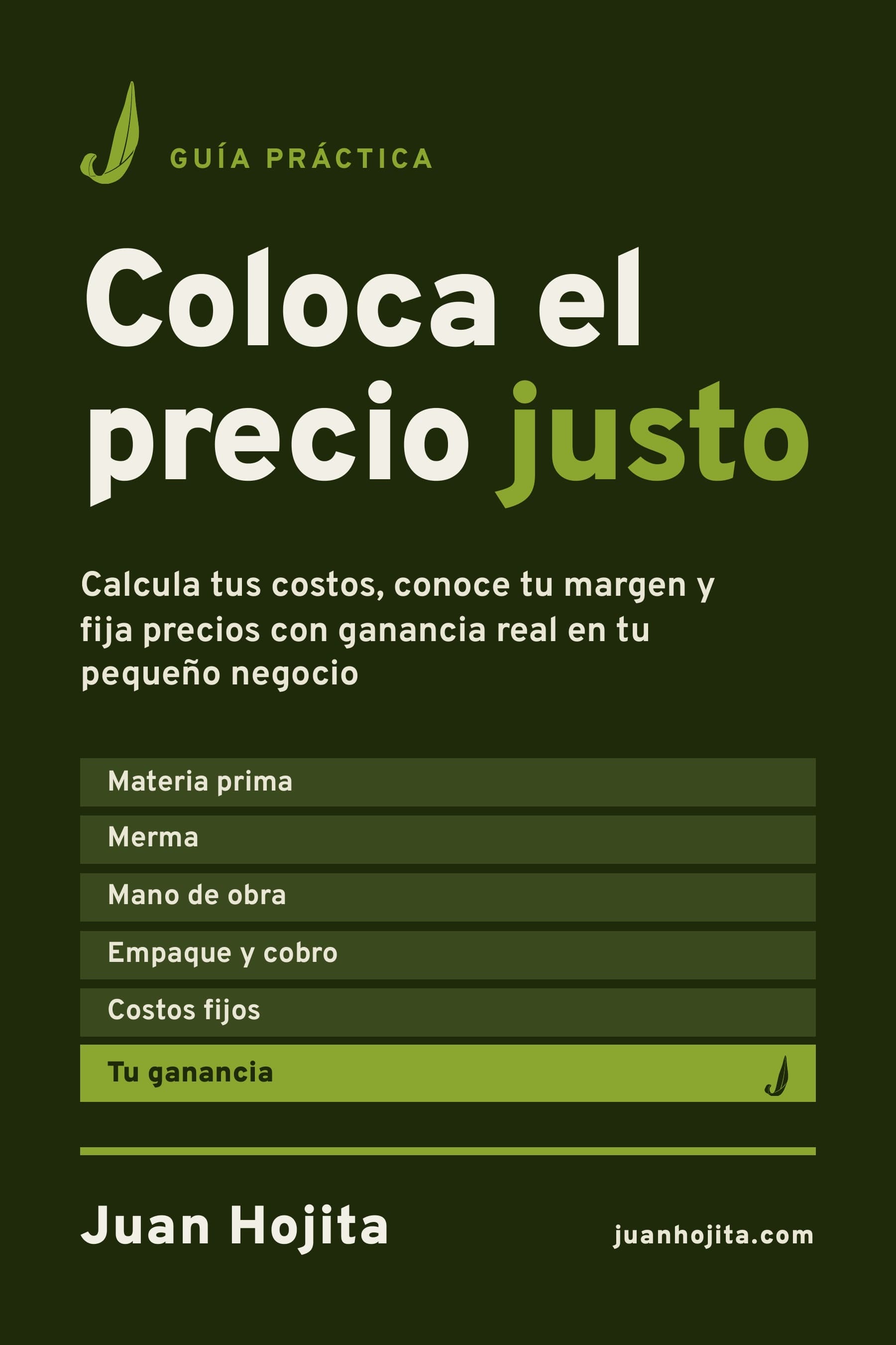 Portada del libro Coloca el precio justo
